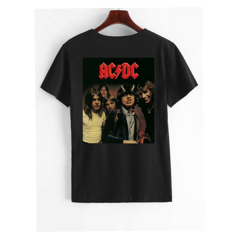 Jual KAOS BAND AC-DC (BISA CUSTOM GAMBAR/DESIGN) | Shopee Indonesia