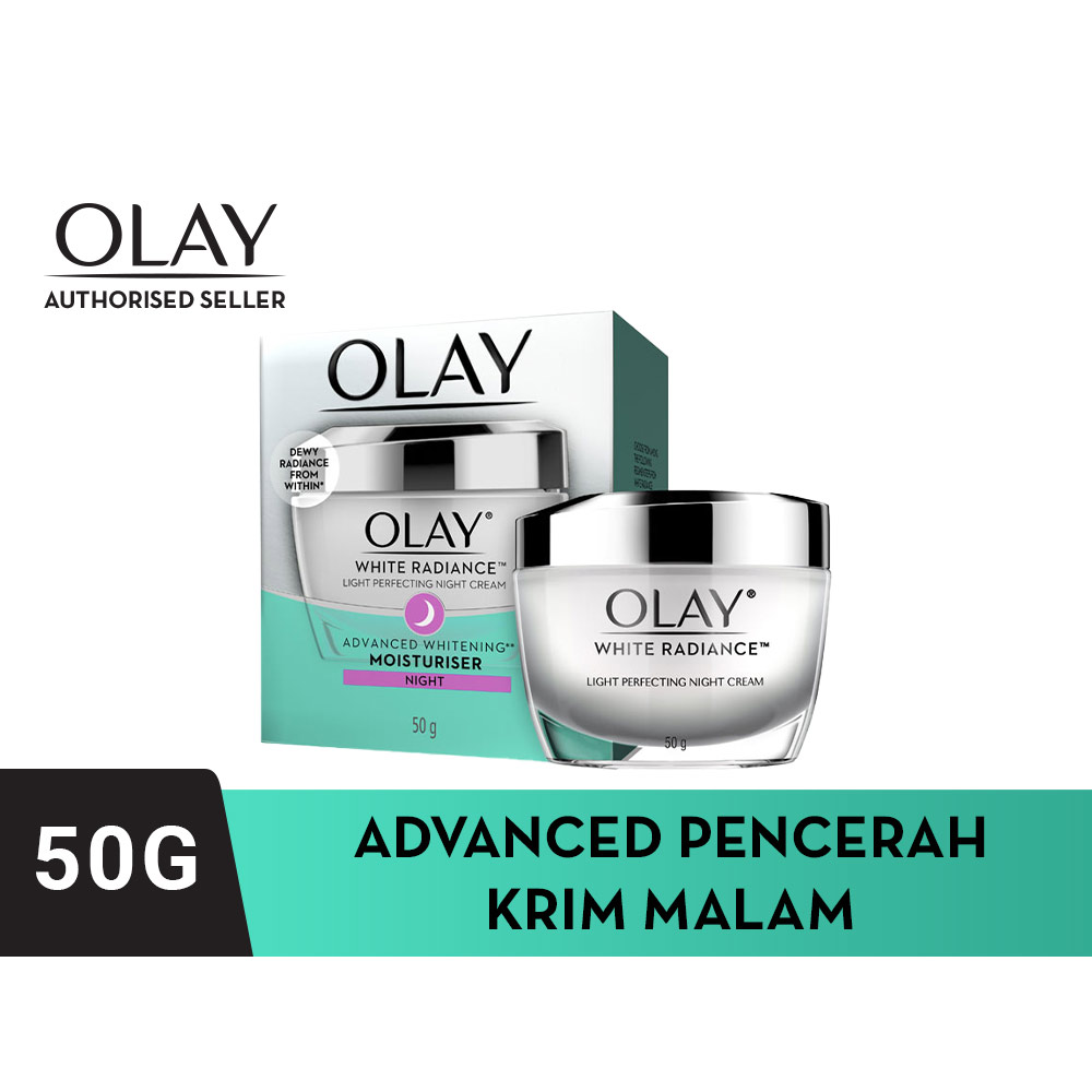 Olay Krim Pelembab Malam White Radiance Pencerah Wajah