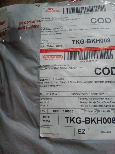 Asifa Batik Hrb026 Kenongo Kemeja Tosca Pendek Pekalongan Padi M L Xl Sogan Tulis Halus Kemeja Batik