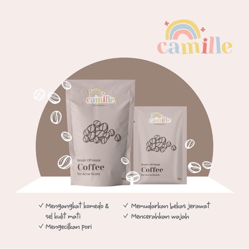 [READY STOCK‼️+GIFT]CAMILLE BEAUTY/BPOM MASKER ORGANIK (RESS RESMI)-Coffee orderan karis