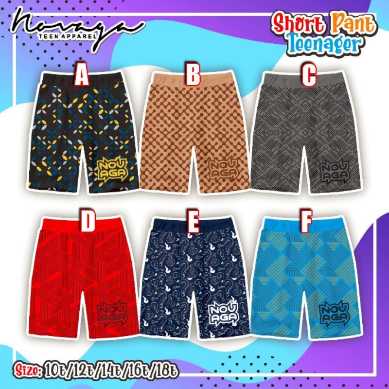 READY STOCK SHORT PANTS NOVAGA TEENAGER / JUNIOR - DEWASA CELANA PENDEK NOVAGA JUNIOR