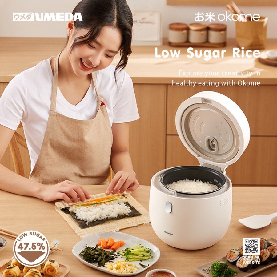 Umeda OKOME Low Sugar Smart Rice Cooker / Penanak Nasi Rendah Gula &amp; Rendah Karbo