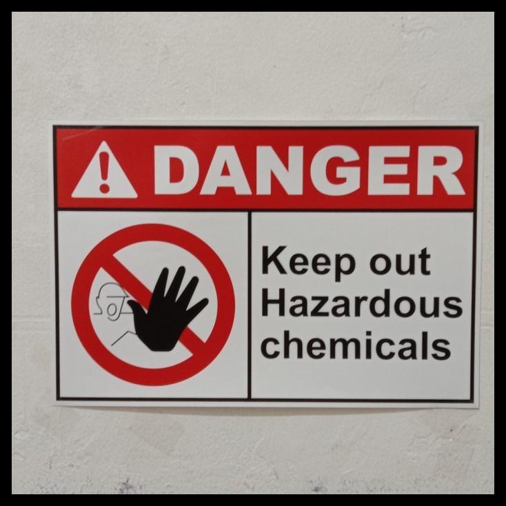 

Sign Sticker K3 Rambu Safety Danger Chemicals Ukuran - 20X15Cm