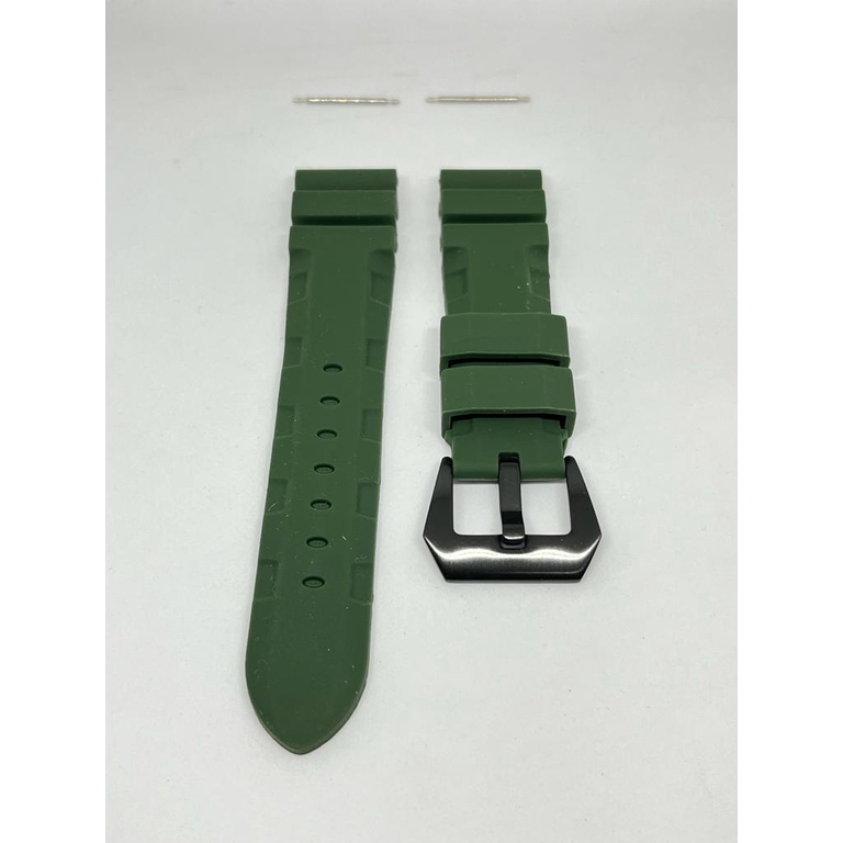 STRAP PANERAI / TALI JAM PANERAI 22mm 24mm STRAP UNIVERSAL  Silicone Rubber LUMINOR PANERAI  Color silikon karet Strap kulit silikon premium Amazfit samsung Xiaomi band