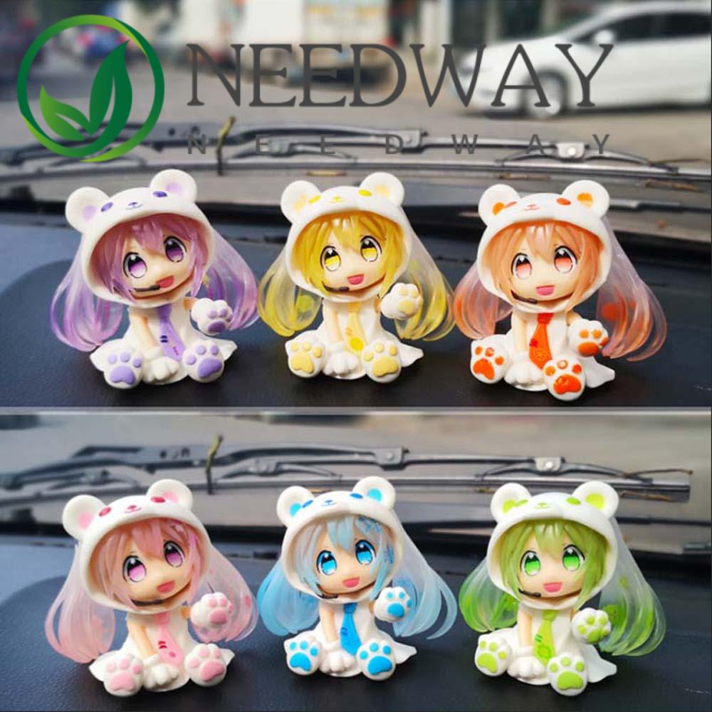 Needway  Action Figures Miku Hatsune Versi Q Bahan PVC Untuk Koleksi