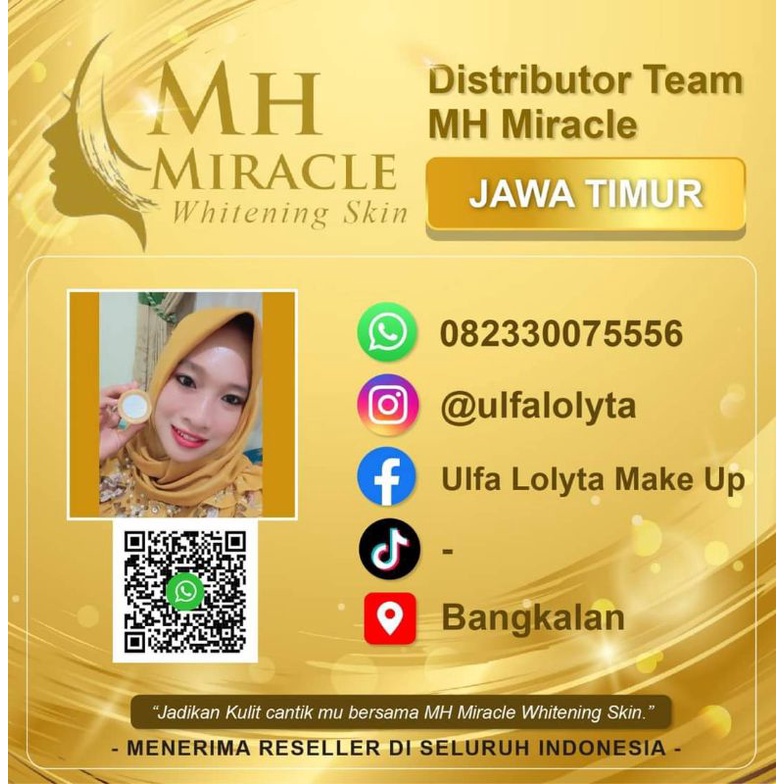 (FREE GIFT) TERBARU MH MIRACLE WHITENING SKIN BPOM ORIGINAL 100% (DISTRIBUTOR RESMI)