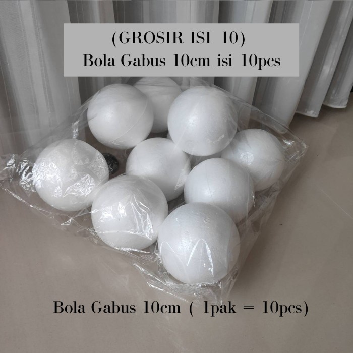 

Bola Gabus 10cm / Bola Gabus Styrofoam diameter 10cm GROSIR 10 pc