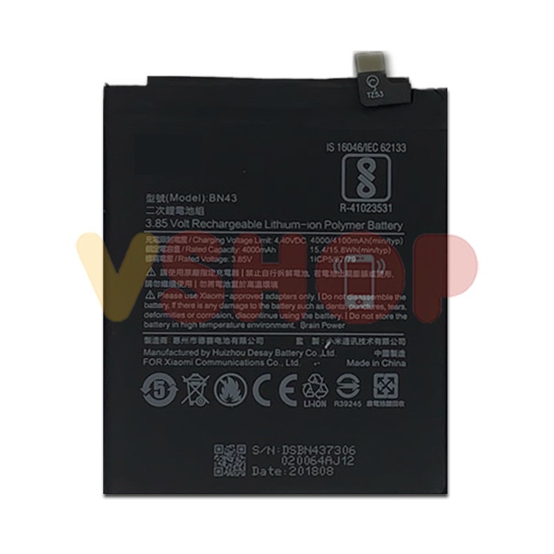 BATERAI BATRE FOR XIAOMI REDMI NOTE 4X - BN43 BATTERY