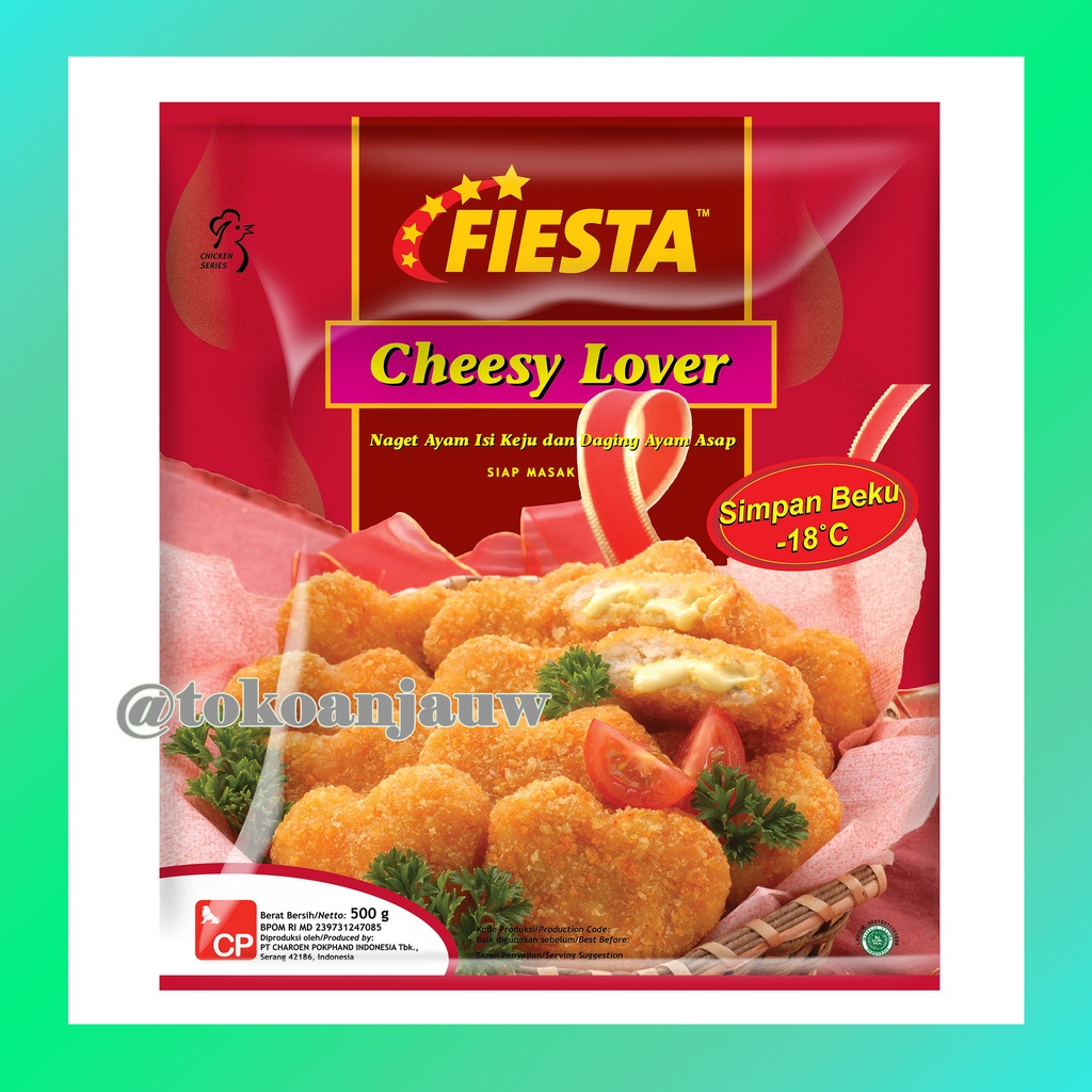 

Fiesta Cheesy Lover Chicken Nugget 500 gr / Naget Ayam Isi Keju