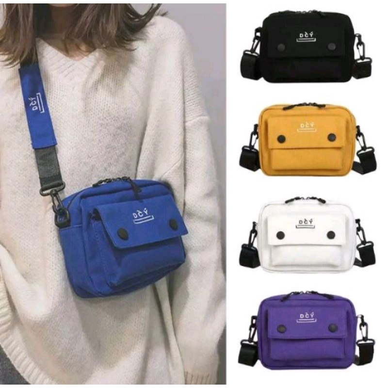 AF Tas Selempang Wanita DCY Korea Sling Bag Wanita Pria Unisex
