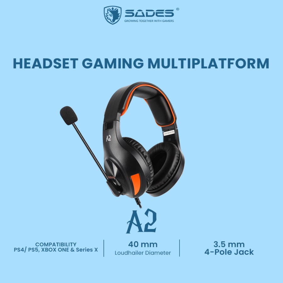 Headset Gaming Multiplatform Sades A2