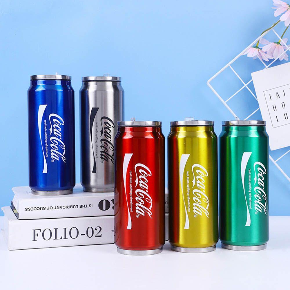 Chookyy Cangkir Termos Hadiah Natal Reusable Cola Creative Straw Water Bottle Drink Mug Coffee Insulated Cup