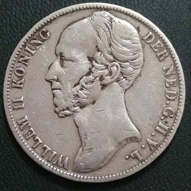 Koin Silver 1 Gulden 1847 Willem II  detail bagus