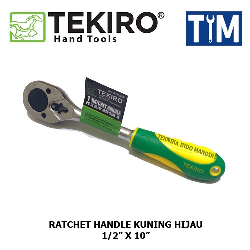 TEKIRO Gagang Ratchet 1/2&quot; x 10&quot; / Ratchet Handle  1/2 INCH x 10 INCH (Kuning Hijau)