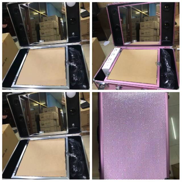 Beauty case lamp tempat kosmetik pakai lampu tool box untuk alat salon alat rias beautycase