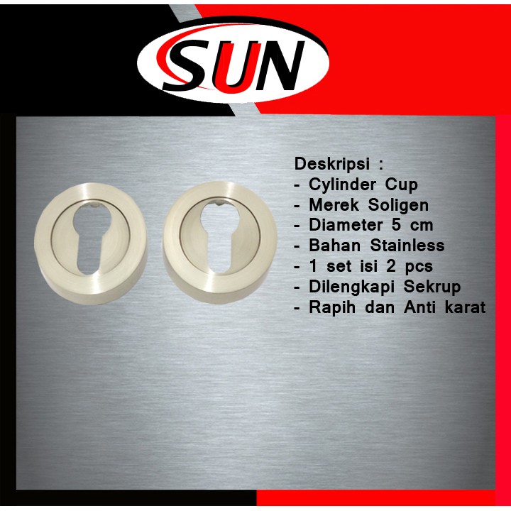 Ring Cup Silinder Pintu Stainless  Tutup Kunci Pintu Rumah Bulat