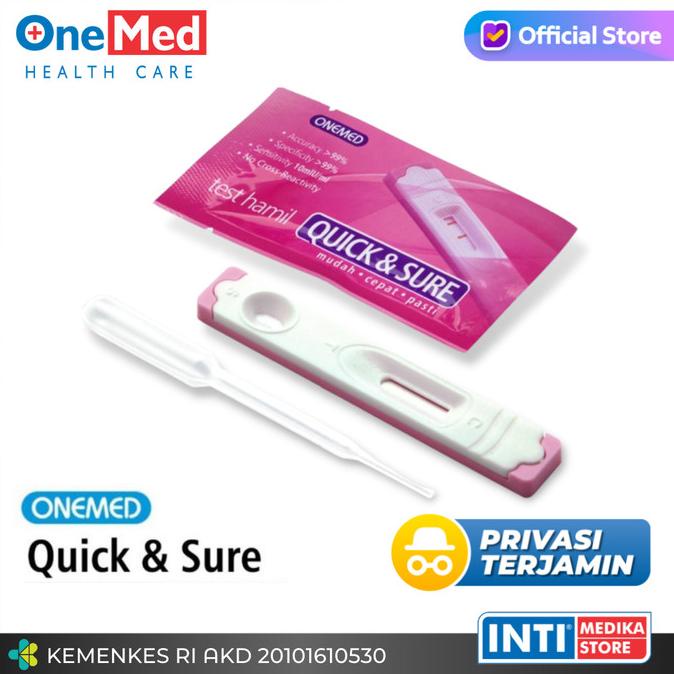 Jual Onemed Alat Test Hamil Quick Sure Test Pack Kehamilan Strip Shopee Indonesia