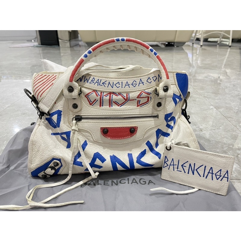balenciaga city graffiti bag