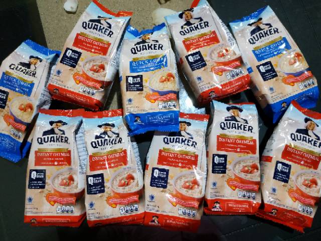 Quaker instant oatmeal 200gr dan  Quaker quick cook 200gr