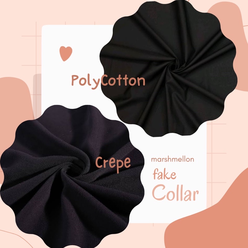 (READY STOCK) Fake Collar | Kerah Palsu | Kerah Kemeja Atasan Crop Warna Putih Navy Hitam Kotak-Kotak | Bahan Katun dan Crepe | Gojek Grab Bandung | Kerah Kemeja Formal | Baju Atasan | Aksesoris Pakaian Kemeja & Blouse Pria dan Wanita-1