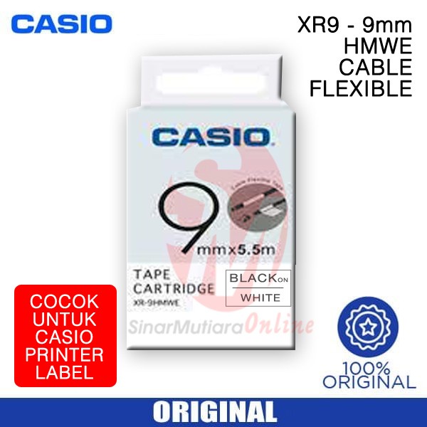

PITA LABEL CASIO XR 9 HMWE - CABLE FLEXIBLE WHITE
