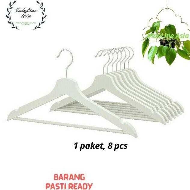 Gantungan Baju Ikea Bumerang (Putih/Kayu Solid) Tokohaloo