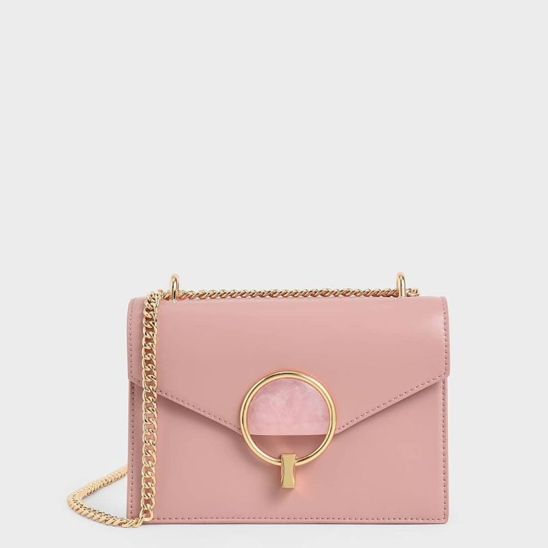 9.9 SALE | CK Stone-Embellished Shoulder Bag