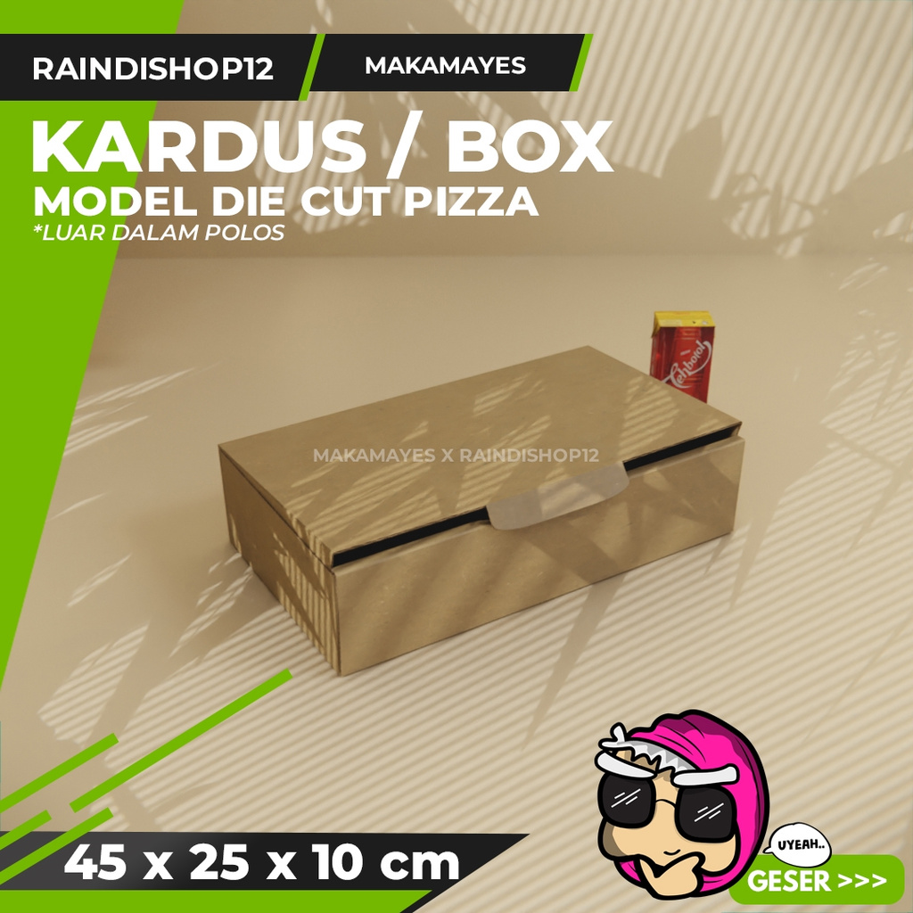 

(MIN 5 PCS) BOX 45 X 25 X 10 CM KARDUS DIE CUT PIZZA KEMASAN PACKAGING KADO