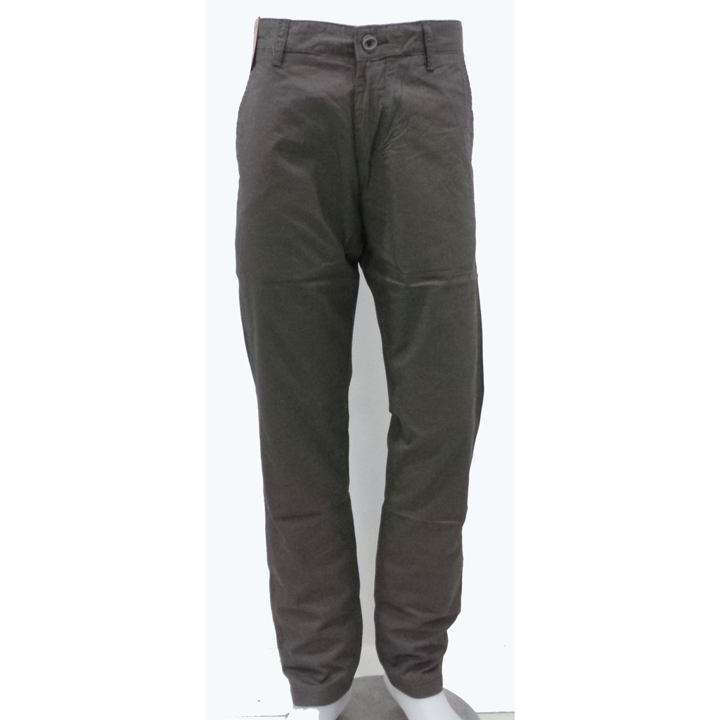 Viali Milano Celana Panjang Casual Chinos Warna Olive