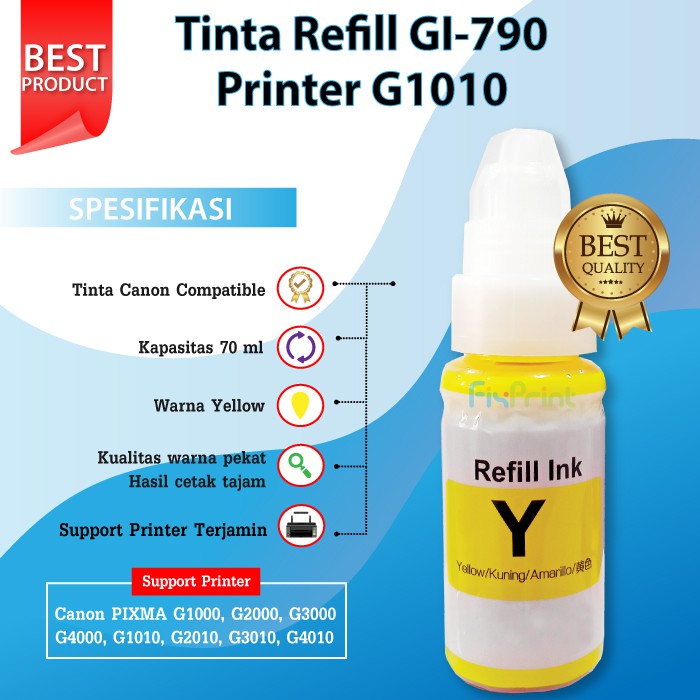 Tinta Compatible Canon 790 GI790 gi790 Printer G1000 G2000 G3000 G4000 G1010 G2010 G3010 G4010