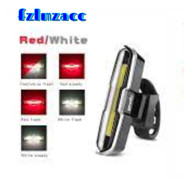 TaffLED Lampu Belakang Sepeda USB Rechargeable Led Warna Merah Putih