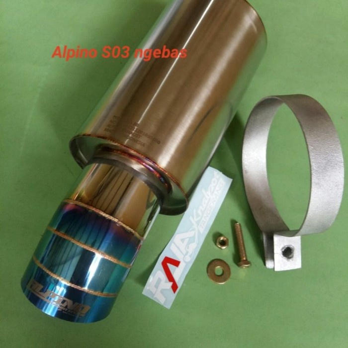 Knalpot Mobil Racing Muffler Alpino Suara Ngebas Bulet