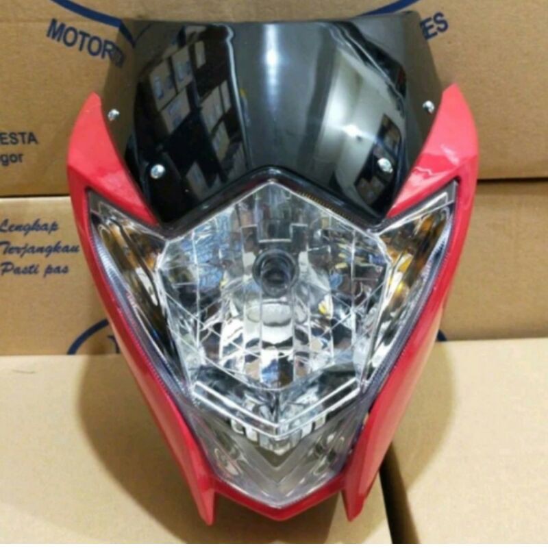batok plus lampu reflektor satria fu 150 facelift merah