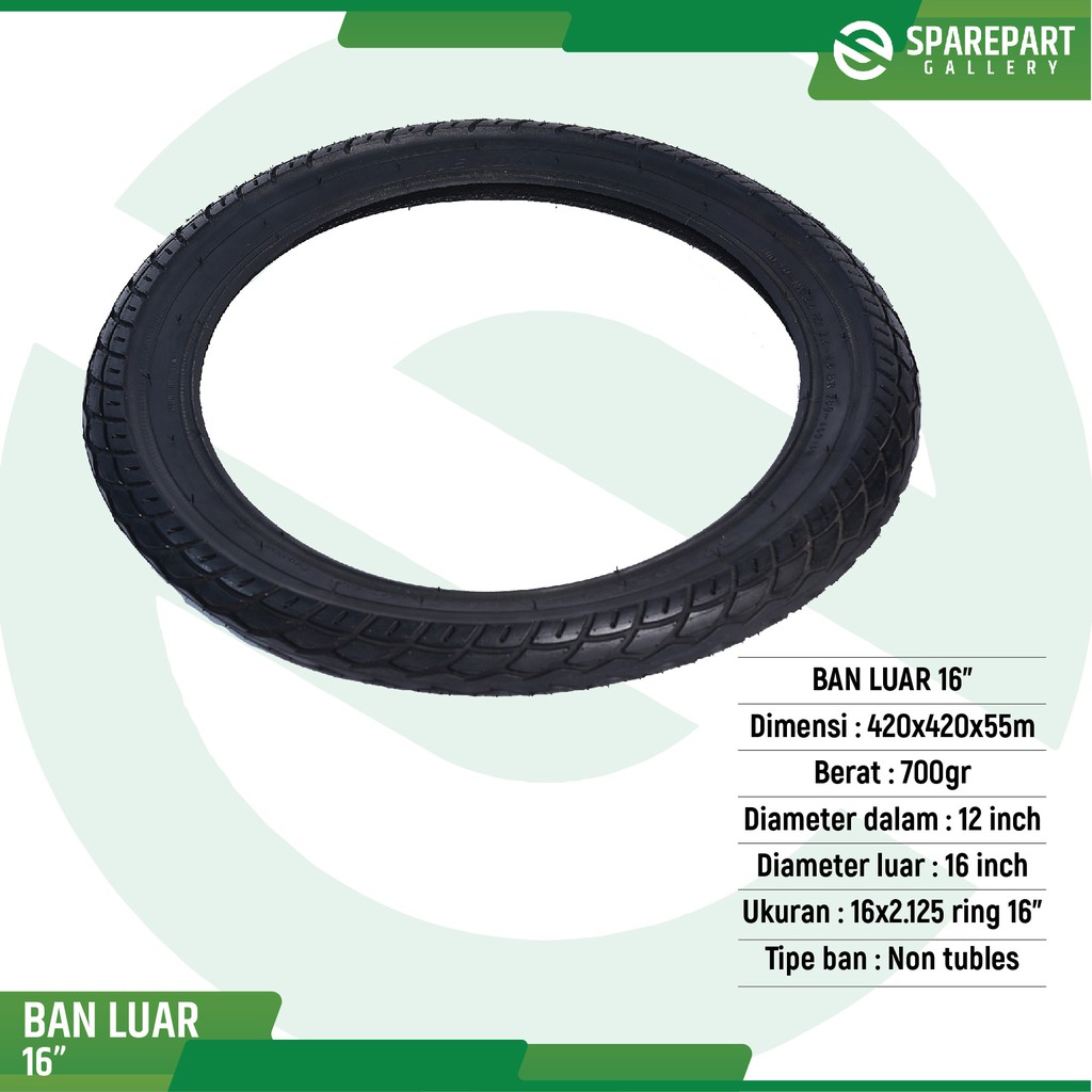 Ban luar 16 inch (16x2.125) ring16