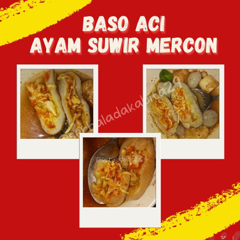 

BASO ACI / BASO ACI INSTAN/BASO ACI AYAM SUWIR PEDAS/ TETELAN PEDAS/SEAFOOD/MOZARELLA/ BASO ACI KEMASAN VAKUM