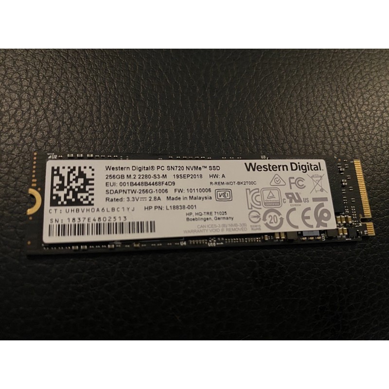 SSD WD SN720 256gb NVMe Ngebut