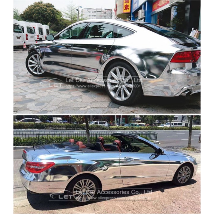 Sticker Fanchi FC821 Mirror Chrome Silver Chrome Lentur Premium Wrap