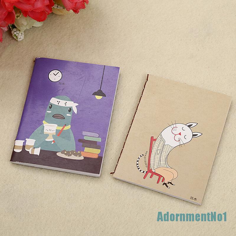 (AdornmentNo1) 1pc Buku Notebook / Catatan / Jurnal / Diary Mini Motif Kartun Lucu