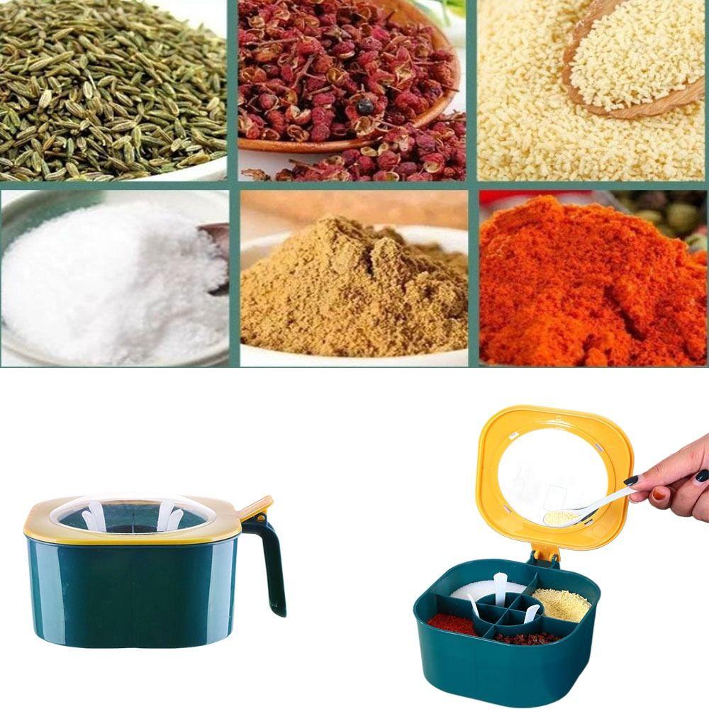 Lily Seasoning Box Home Condiment Container Wadah Penyimpanan Aksesoris Dapur Herb Spice Jars Pots
