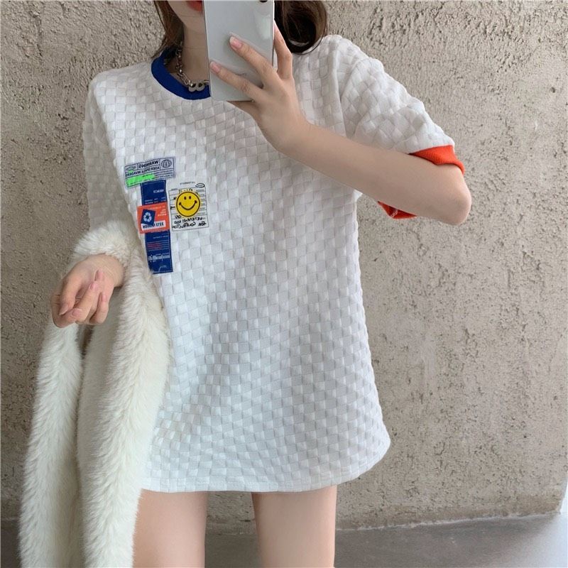 MDLV ~ M32 SMILE TSHIRT IMPORT KAOS OVERSIZE CEWEK KAOS IMPORT CEWEK KOREA STYLE FASHION IMPORT
