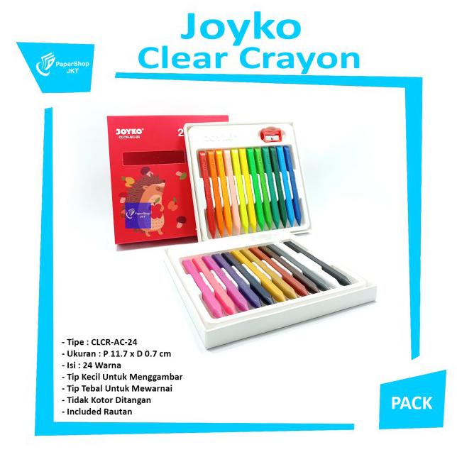 

DISCOUNT JOYKO CLEAR CRAYON CLCR-AC-24 PACK Harga Spesial