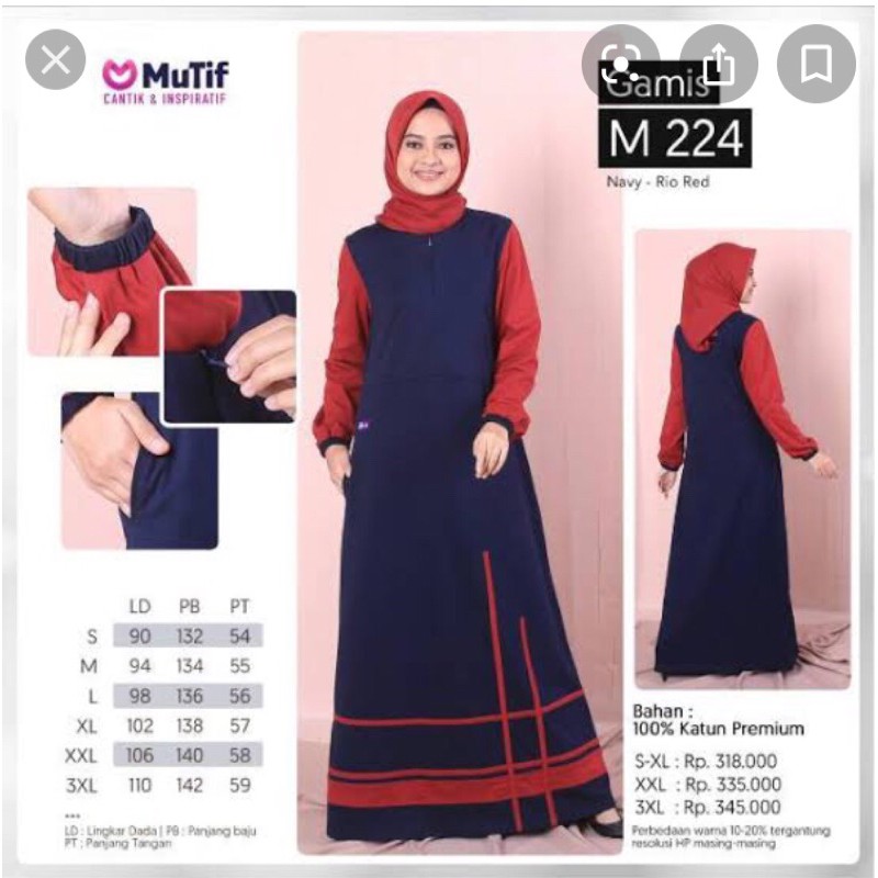 GAMIS BAHAN KAOS SANTAI 224 BR / GAMIS CASUAL ORIGINAL MUTIF