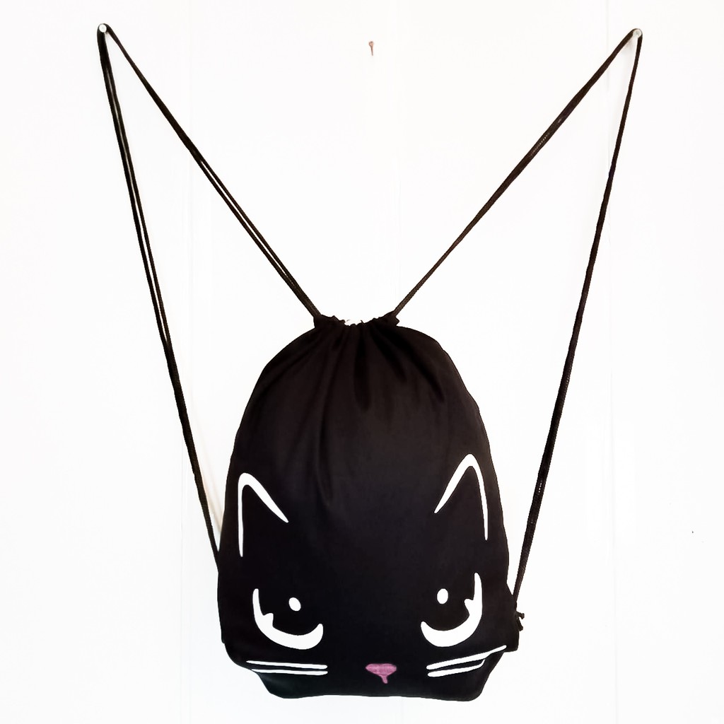 STRING BAG TAS RANSEL SERUT SABLON | kucing KIYO (limited) drill halus