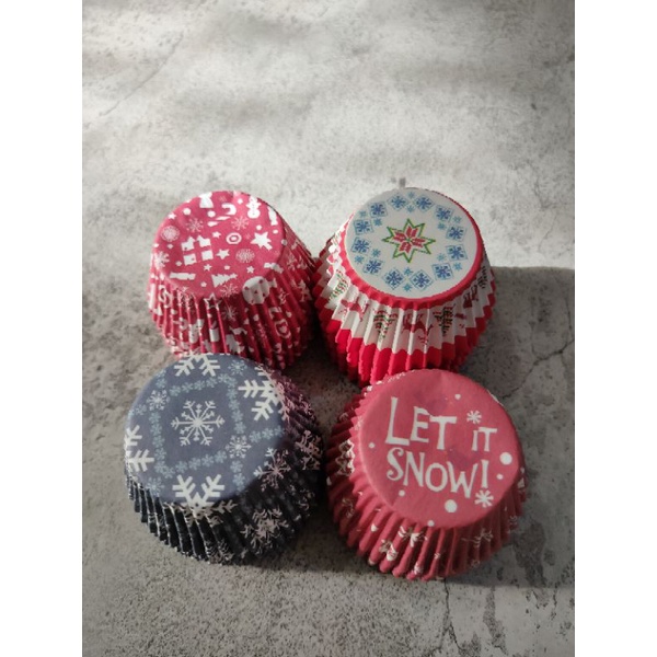 cupcake case natal isi 125 pcs