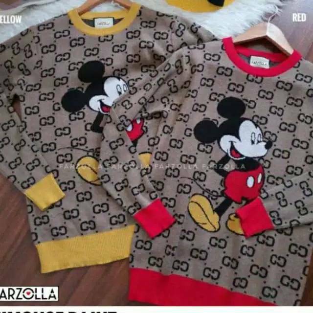 Blouse Sweater Mickey Gusci Rajut Import NBN (3932)