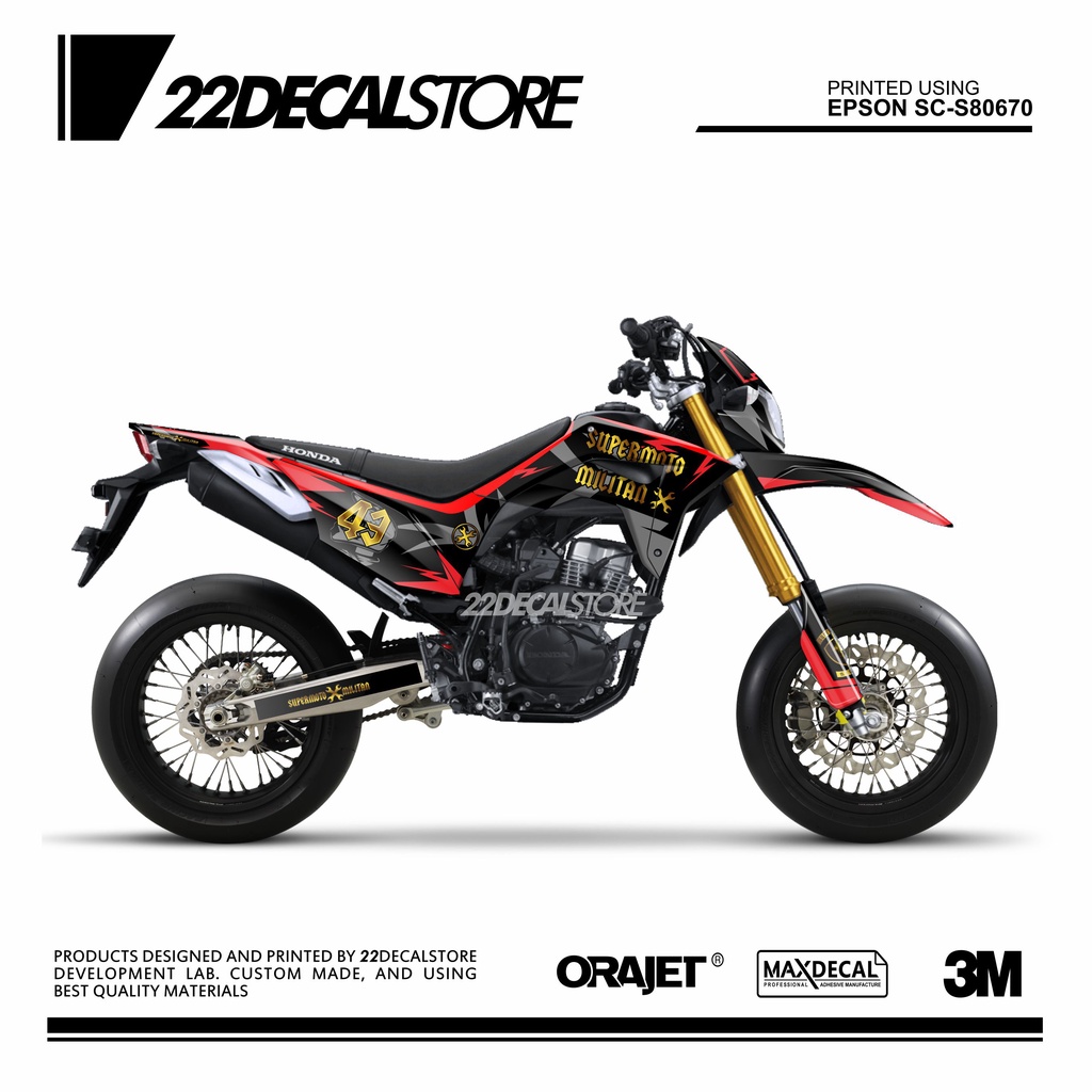 DECAL CRF 150L SUPERMOTO X MILITAN