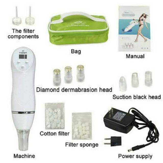 Portable diamond peeling dermabrasi vacum comedo pembersih komedo