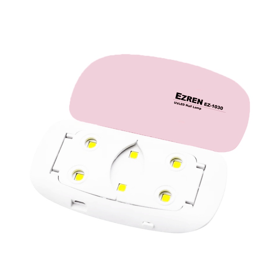 EZREN EZ-1030 Lampu Pengering Kutek Kuku Fotoelektrik LED Nail Polish - Merah Muda