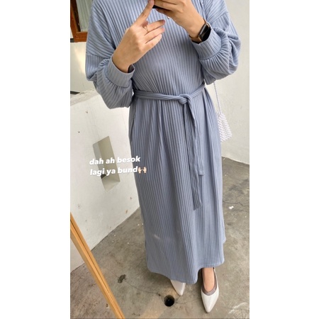 Karenina Flow Dress Earl Grey by Outfix inner sleeve dress mos green s/m by outfix // FRISTY MOKYA B