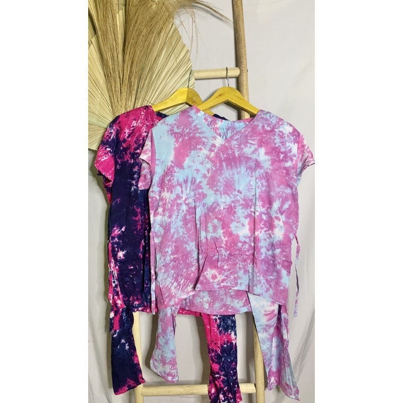 PIYAMA TIE DYE / SETELAN TIE DYE / ONE SET TIE DYE / PAJAMAS TIE DYE / PAJAMAS PIYAMA TIE DYE JUMBO